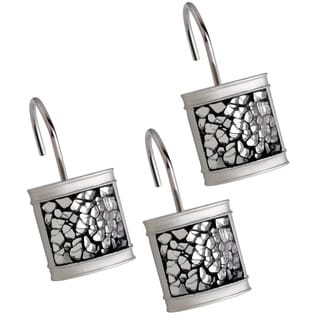 Crackled Glass Shower Curtain Hooks (Set of 12)