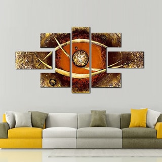 Hand-painted Brown Africa Eye Painting 434