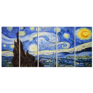 Hand-painted Starry Night Van Gogh Reproduction on Canvas
