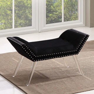 Vera Velvet Bench With Stud Accents