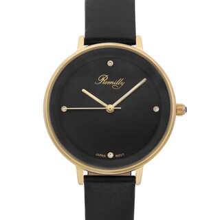 Romilly Women's Royalty Black Genuine Leather Watch