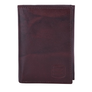 Suvelle Trifold Men's Genuine Leather RFID Wallets Slim Travel Wallet