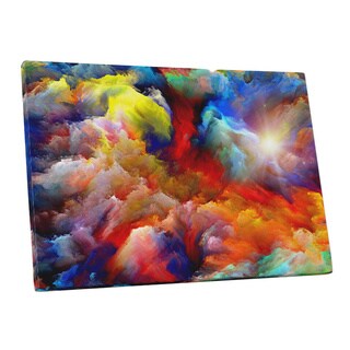 Pop Art 'Colorful Paint Clouds' Gallery Wrapped Canvas Wall Art