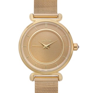 Charles Latour Women's Biro Pastel Dial Watch with Gold-tone Metal Mesh Strap