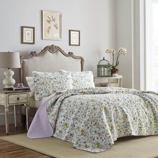 Laura Ashley Morning Gloria Cotton Quilt Set