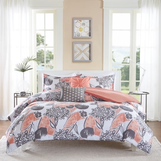 Intelligent Design Lily Coral Comforter Set