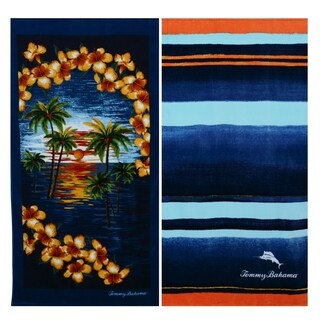 Tommy Bahama Bahama Stripe and Island Vignette Beach Towel Set