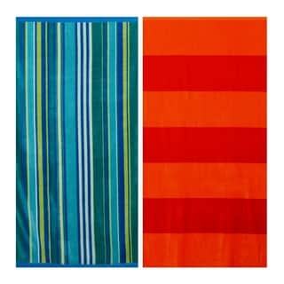 Tommy Bahama Banana Bay and Ocean Stripe Beach Towel Set