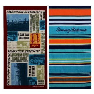 Tommy Bahama Paddleboard and Pirates Bay Stripe Beach Towel set