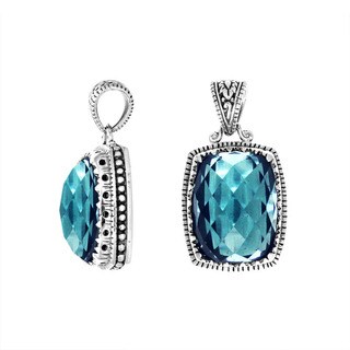 Handmade .925 Sterling Silver Faceted Blue Topaz Pendant (Indonesia)