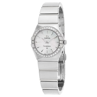 Omega Women's 123.15.27.60.05.001 'Constellation' Mother of Pearl Dial Stainless Steel Diamond Swiss Quartz Watch