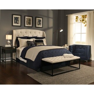 Republic Design House Archer Ivory Tufted Upholstered Headboard-Wide Flat Tufted Bench Collection