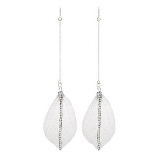 NEXTE Jewelry Brass Filigree Leaf Long Dangle Earrings