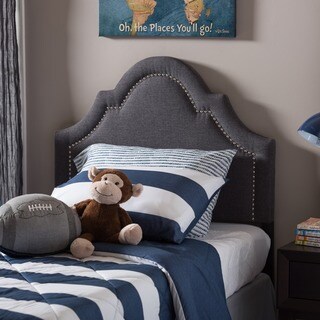 Baxton Studio Rhea Modern and Contemporary Twin Size Fabric Upholstered Headboard