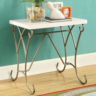 Furniture of America Princess Dream Two-Tone Metal Nightstand