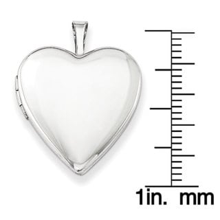 Sterling Silver 20mm Satin Back Heart Locket