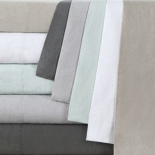 Echelon Home Washed Belgian Linen Shower Curtain