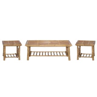 Folding Bamboo Coffee and End Table Set (Vietnam)