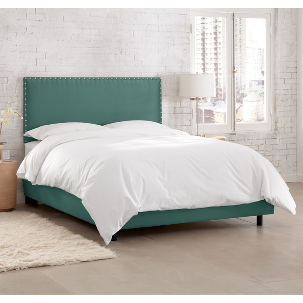 Skyline Furniture Premier Tidepool Nail Button Border Bed