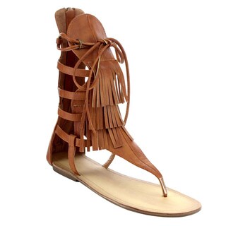 Beston DA121 Women's Fringed Gladiator Sandal