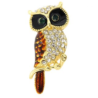 Owl Enamel Bird Pin Brooch