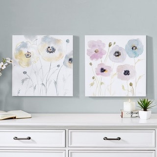 Madison Park Pastel Garden Hand Embellished Canvas 2-Piece Set