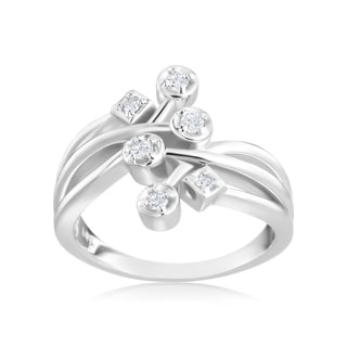 Andrew Charles 14k White Gold 1/6ct TDW Diamond Fashion Ring (H-I, SI1-SI2)