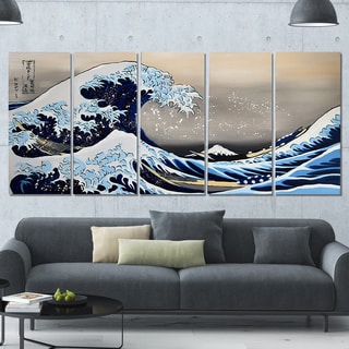 Hand-painted Under the Wave off Kanagawa by Katsushika Hokusai