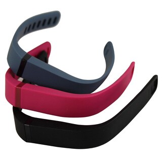 Small Black Pink and Slate Grey Flex Bracelets (Refurbished)