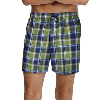 Hanes Men's 2-Pack Woven Plaid Shorts