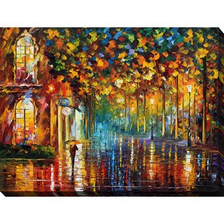 Leonid Afremov 'Late Stroll 2' Giclee Print Canvas Wall Art