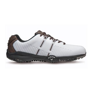 Callaway Mens Chev Comfort M188-40 White/ Brown Golf Shoes