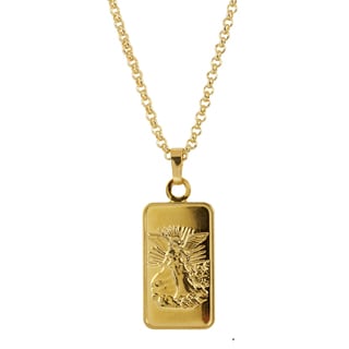 24k Yellow Gold Angel Ingot Pendant