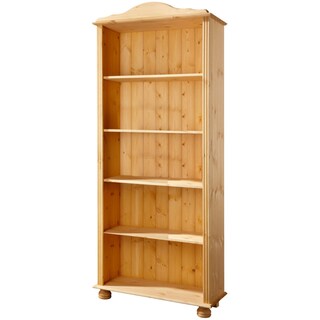 Mette Solid Pine High Bookcase