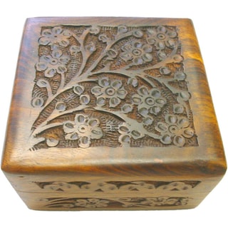 Buy  Hand Carved Rosewood Box (India)