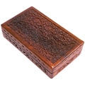 Hand-carved Rosewood Box (India)