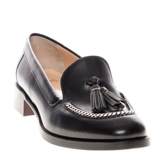 Christian Louboutin Monaliso Chain-Embellished Leather Loafers
