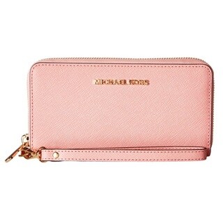 Michael Kors Jet Set Pale Pink Travel Large Coin Multifunction Phone Case