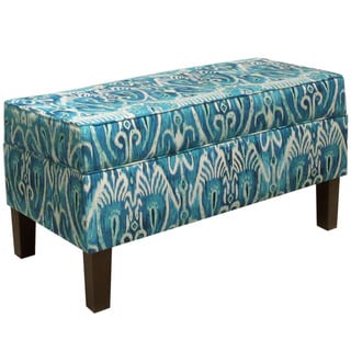Skyline Furniture Alessandra Teal Storage Bench