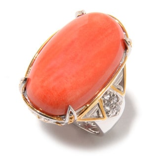 Michael Valitutti Salmon Coral Ring