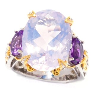 Michael Valitutti Hazy Amethyst and African Amethyst Ring