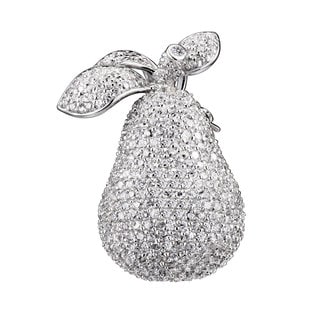 Collette Z Sterling Silver Cubic Zirconia Pear Pin