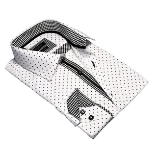 Rosso Milano Polka Dotted Dress Shirt