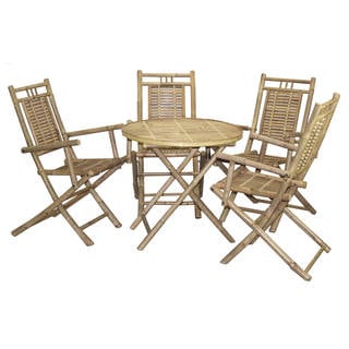 Bamboo54 Bistro Bamboo Table and 4 Armchair Set (Vietnam)