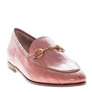 Gucci Women's Jordaan Blush Pink Leather Loafers