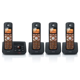 Motorola K704B Cordless Big Backlit Button Phone with 4 Handsets/ Caller ID and Answering System