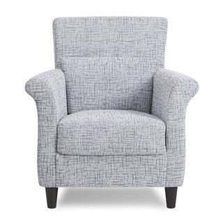 Contemporary Stripes Pattern Fabric Accent Chair