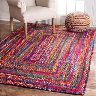 nuLOOM Casual Handmade Braided Cotton Multi Rug (5' x 8')