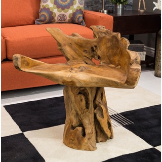 Somette Saco Indoor Teak Root Accent Table