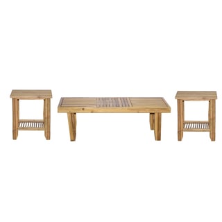 Fancy 3-piece Bamboo Coffee and End Tables Set (Vietnam)